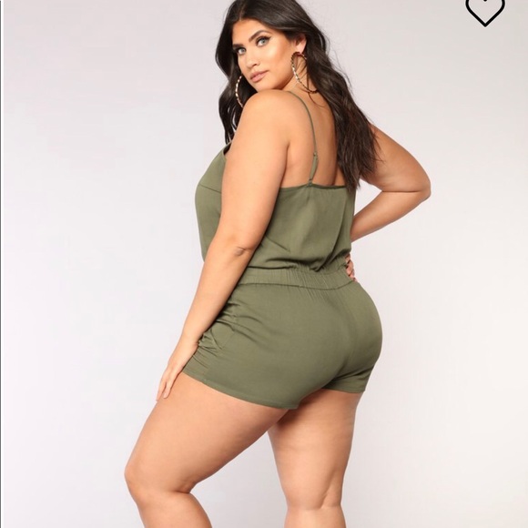 Green Romper from Fashion Nova - Picture 2 of 6